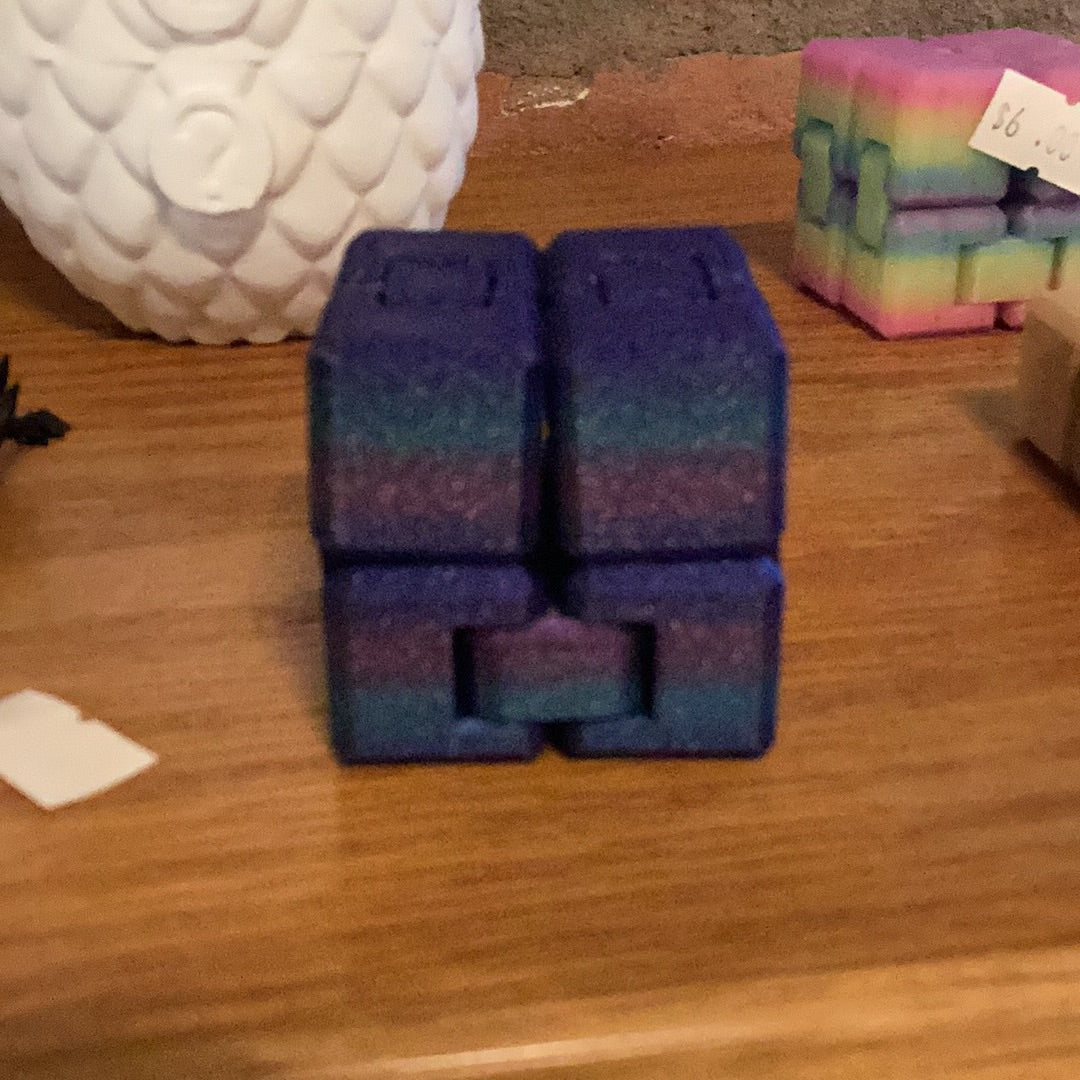 Fidget cube dark blue stripe