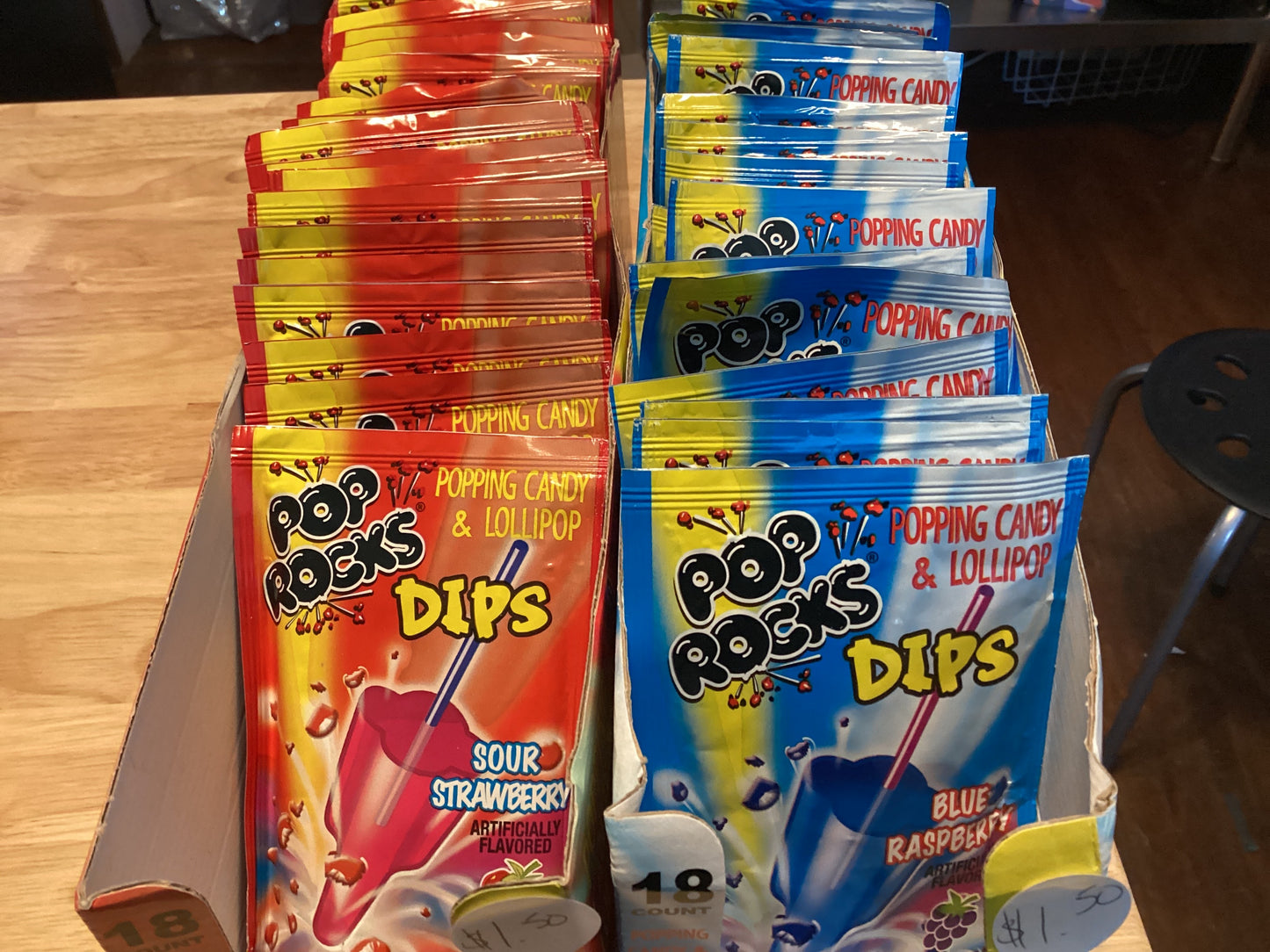 Pop rocks dips sour blue raspberry
