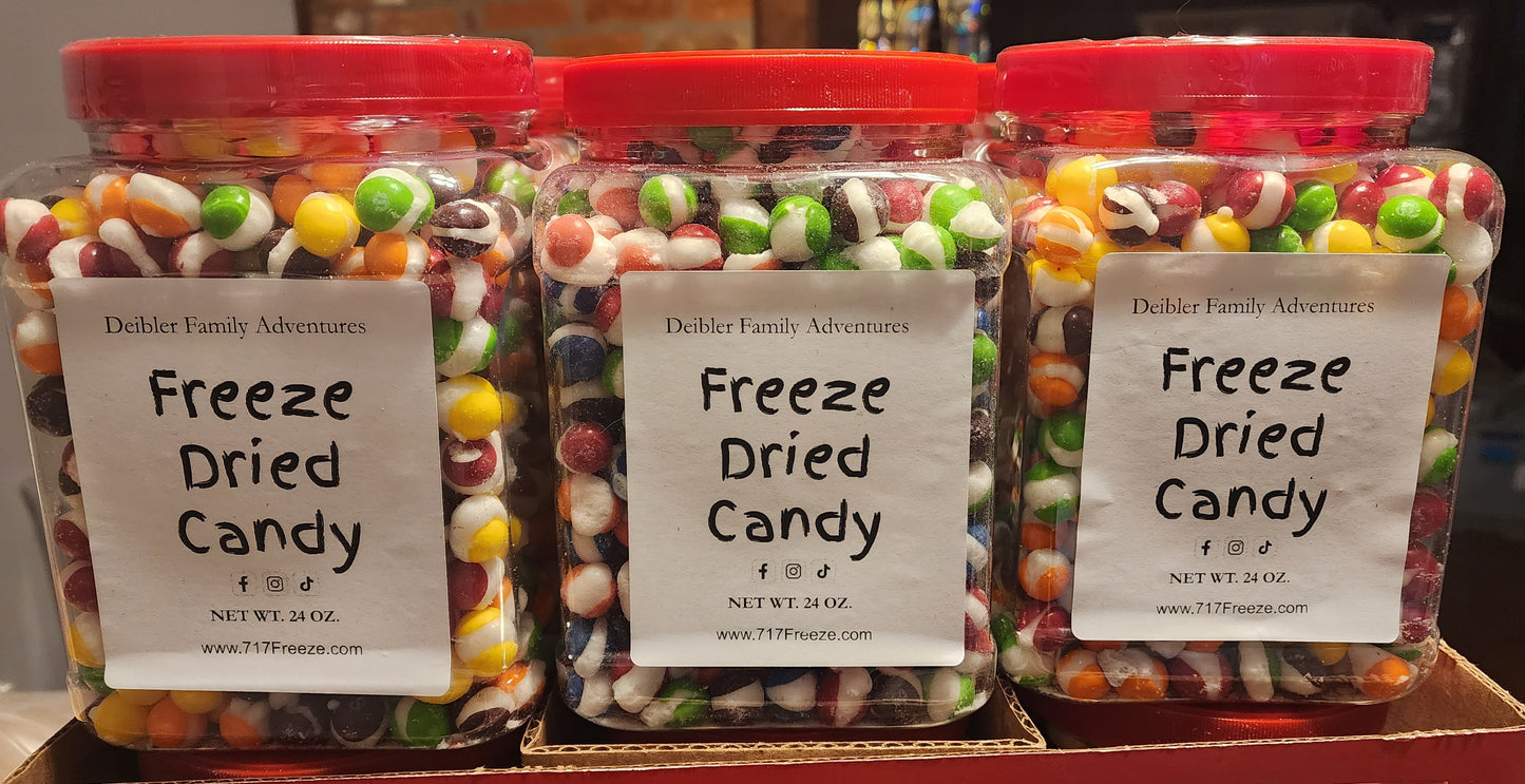 Rainbow candy container