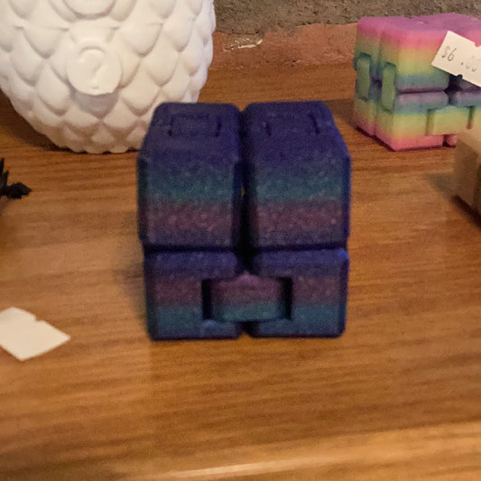 Fidget cube dark blue stripe